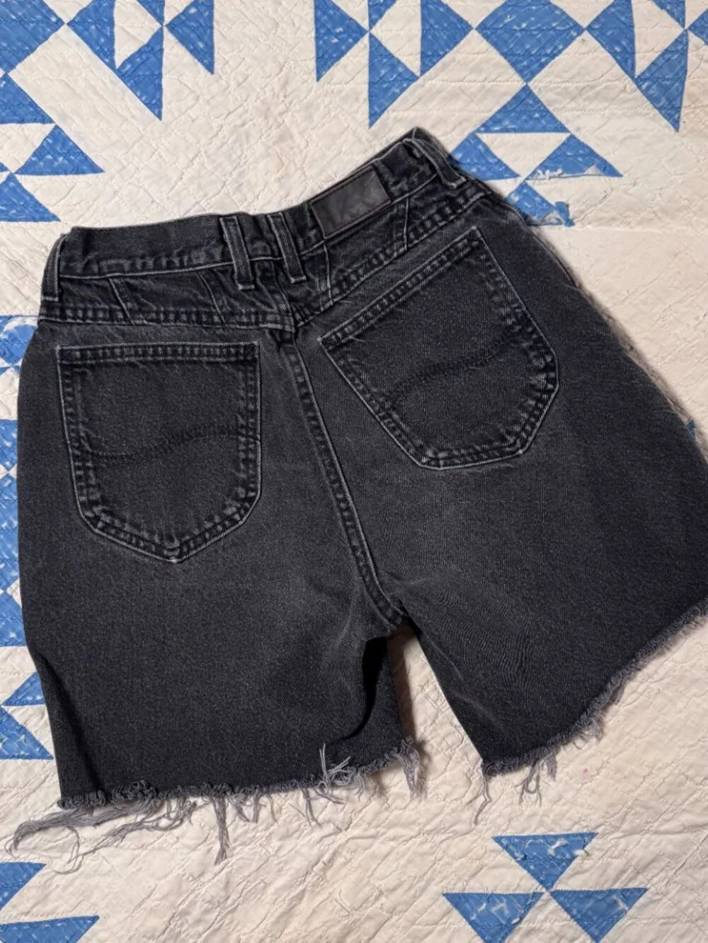 Vintage Lee Black Denim Cutoff Shorts
